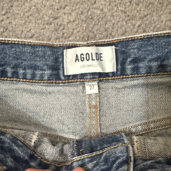 Agolde Cooper Cargo Women’s Jeans -Blue Wash - Picture 3 of 4
